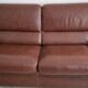 1970s two-seat leather sofa bed