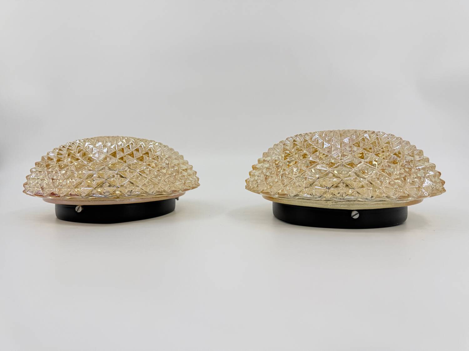 Vintage amber wall lights