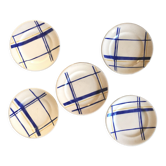 Set 4 assiettes et 1 plat à tarte Longwy modèle “Lucia”