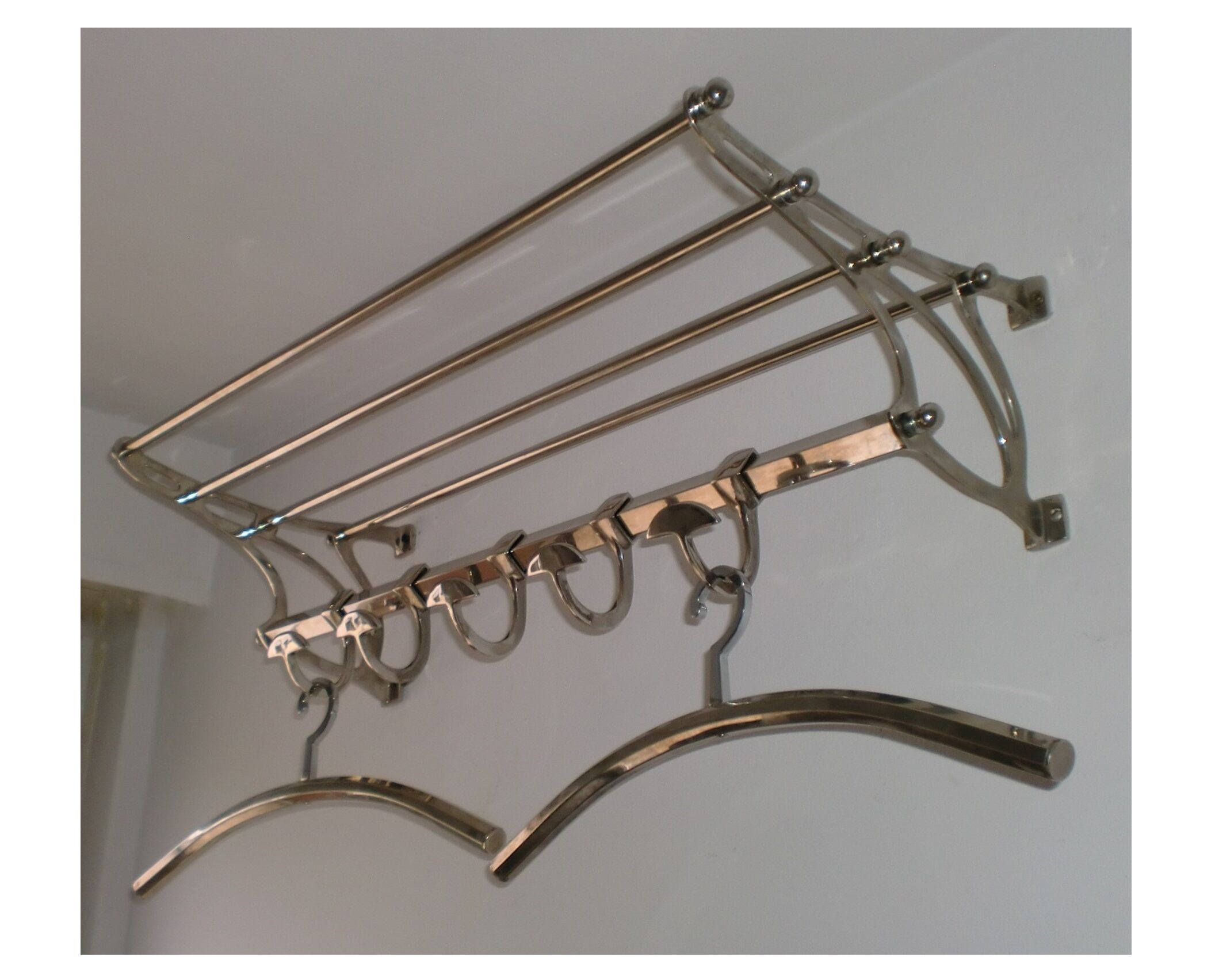Art-Deco / Art-Nouveau Coat Rack & 2 Hangers