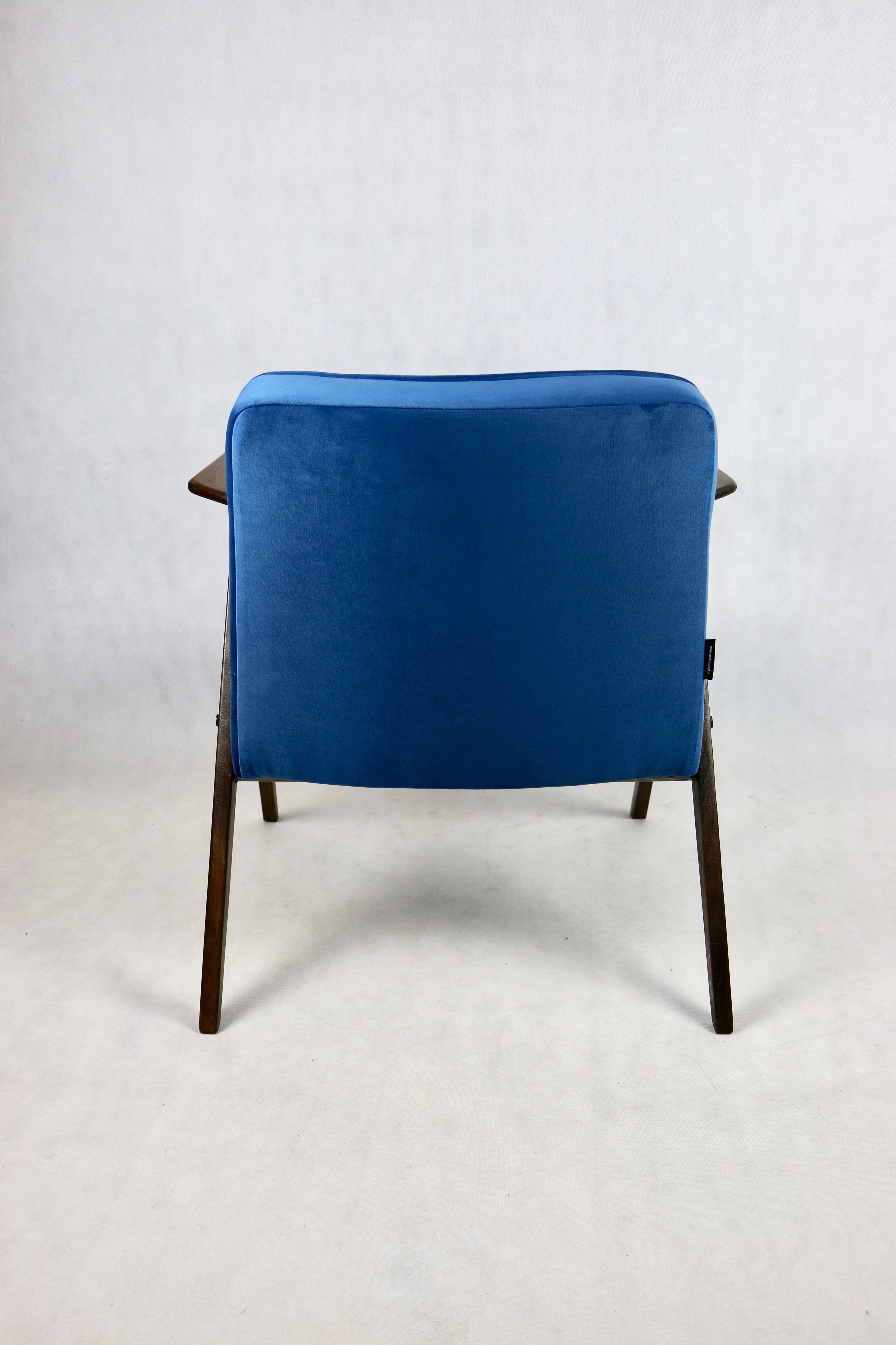 Blue Ocean Bunny Armchair by Józef Chierowski 1970s