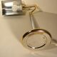 Desk lamp chrome and gold