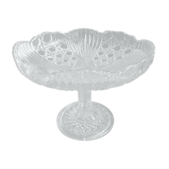 Moulded glass compotier