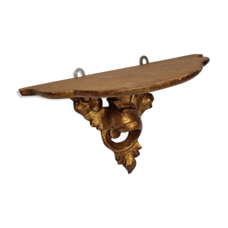 Stucco and gilded wood harness, 30 cm