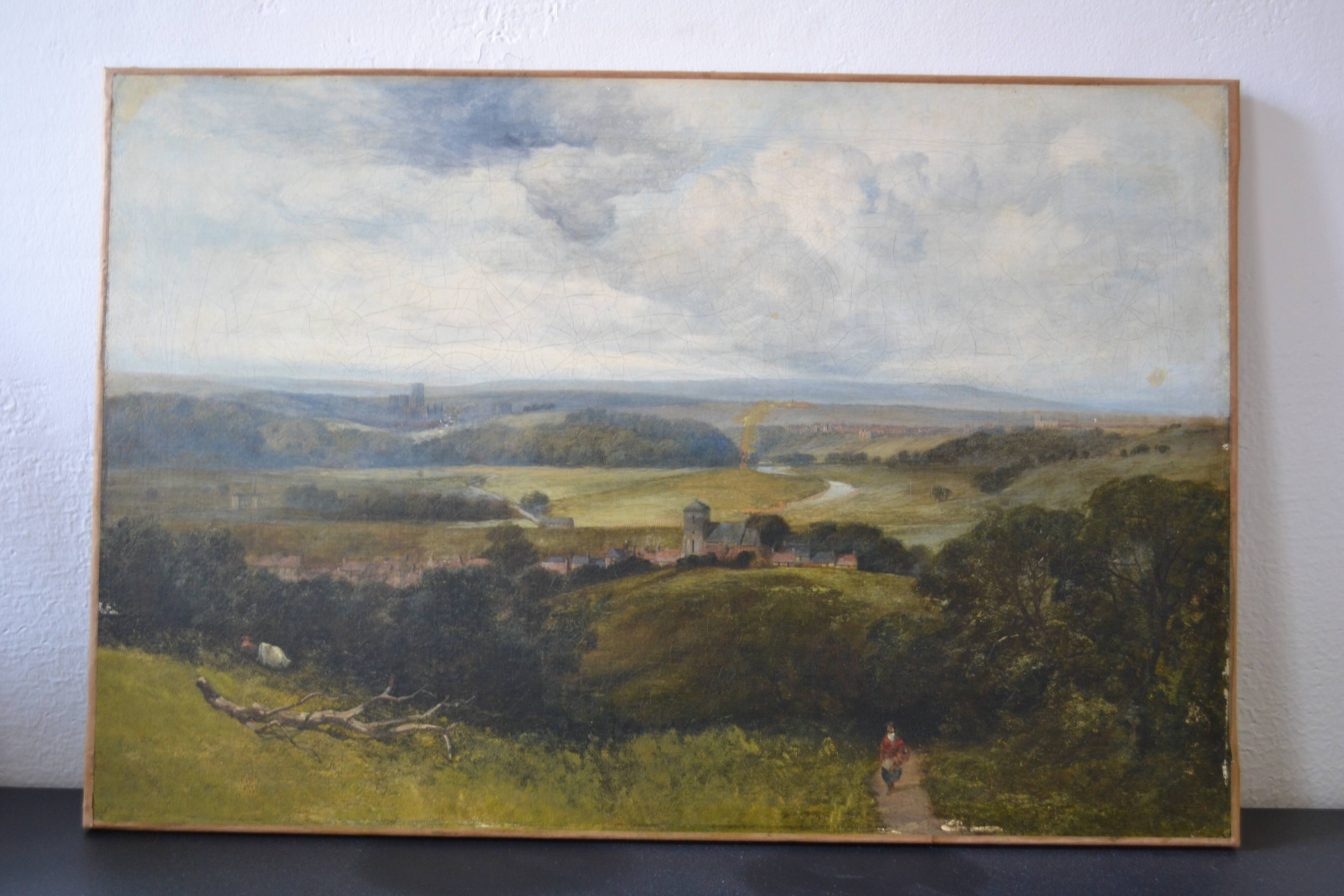 James Peel (1811-1906) Extensive view of Durham from Shincliffe Hill HST