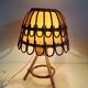 Vintage bamboo bedside lamp