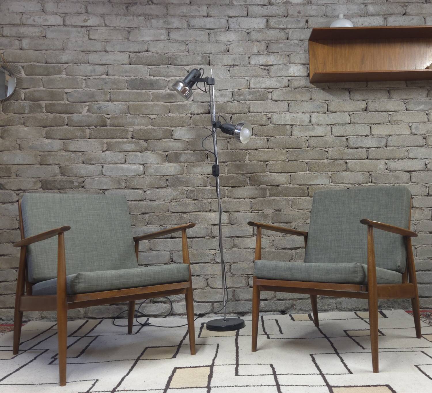 Paire de fauteuils scandinave en teck 1960