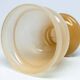 Vase, mid-century modern, beige glass, Poland, 1970s