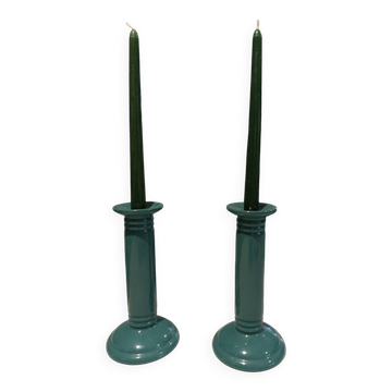 Candlesticks with candles
