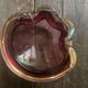 Vintage murano sommerso pink glass ashtray made in italy