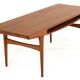 Table basse 'Smile' - design danois - milieu du siècle moderne - restaurée