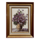 Oil on canvas still life with flowers by M. Brochard 20th century