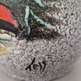 Vallauris ceramic vase signed tess vintage mountain decor