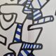 Screenprint after Jean Dubuffet framed under glass 41 cm by 31 cm