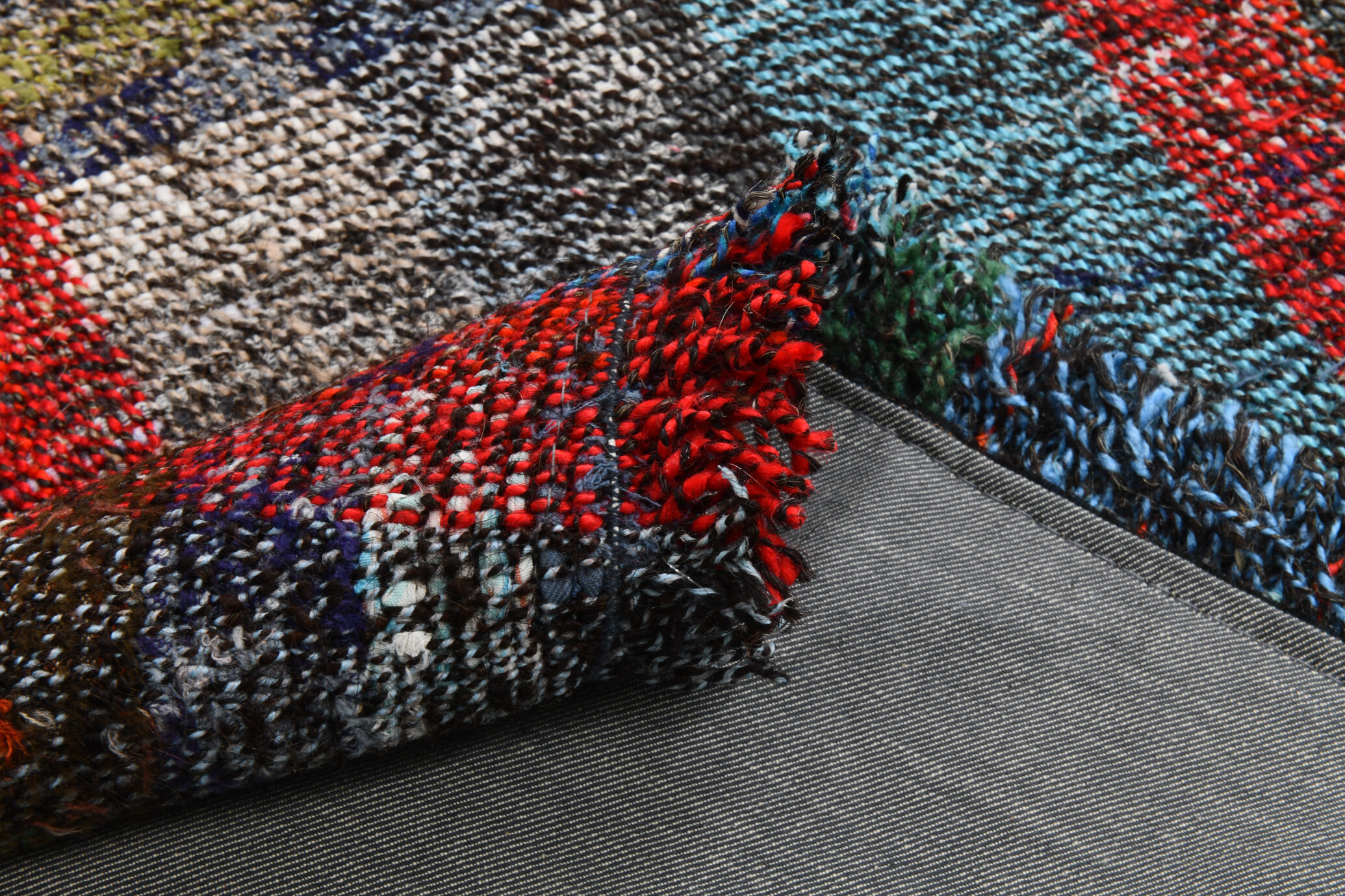 Flatweave Turkish runner rug 248x70cm