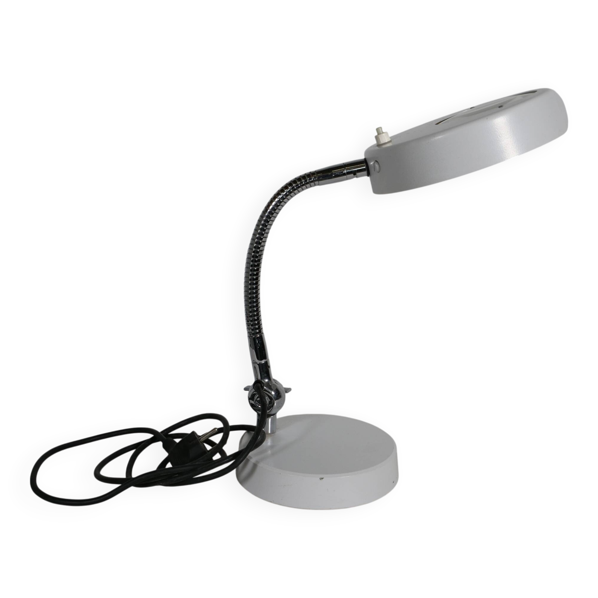 Vintage Mid-Century Desk Lamp with Magnifying Glass, 1970s