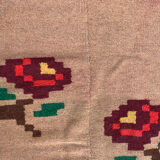 Tapis floral roumain en laine
