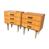 Mid-century nightstands, 1950s, set of 2
