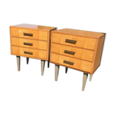 Mid-century nightstands, 1950s, set of 2