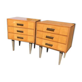 Mid-century nightstands, 1950s, set of 2