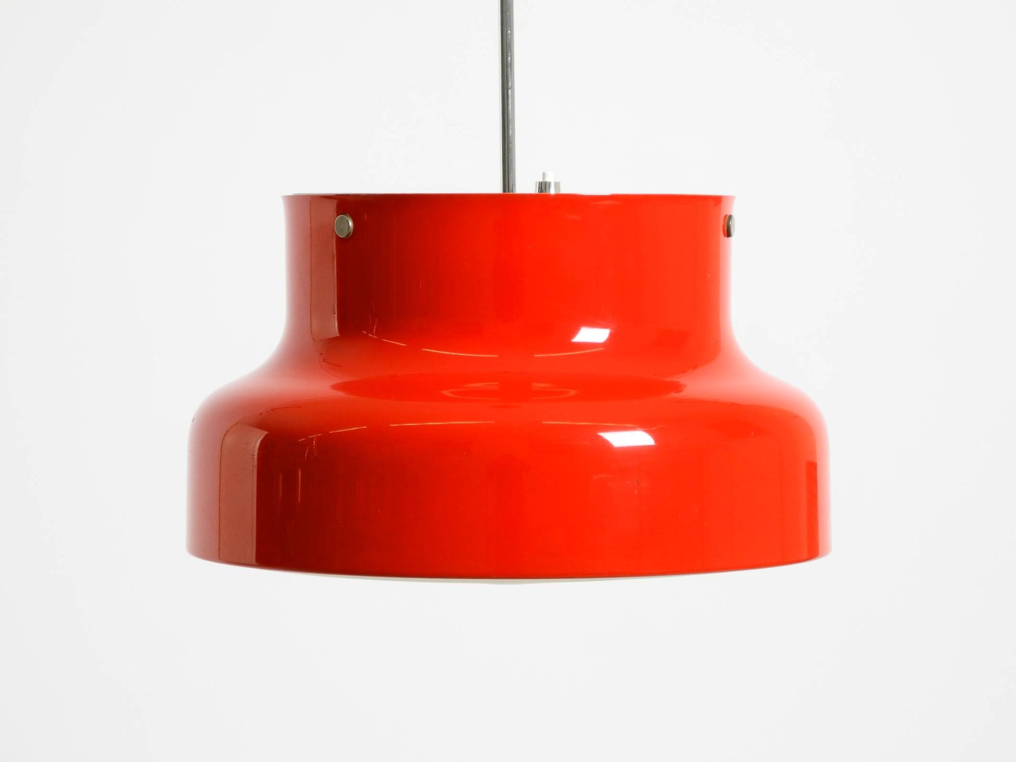 Large original 1960s red Bumling ceiling lamp by Anders Pehrson for Ateljé