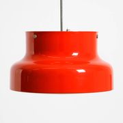 Large original 1960s red Bumling ceiling lamp by Anders Pehrson for Ateljé