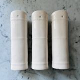 Set of 3 ivory bamboo vases
