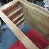 Oak chest of drawers with marble top, 1940-1950