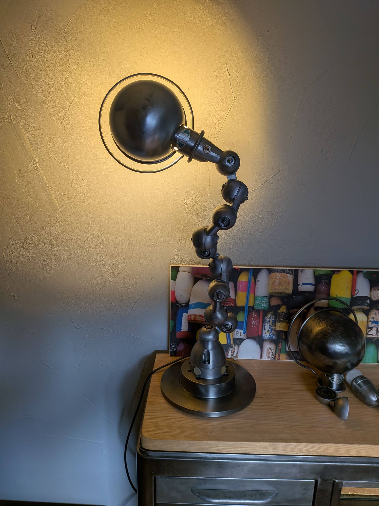 Atypical restored Jielde industrial lamp