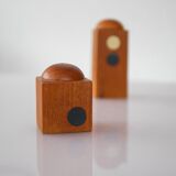 Set of Danish modernist teak salt and pepper shakers, set of 2.