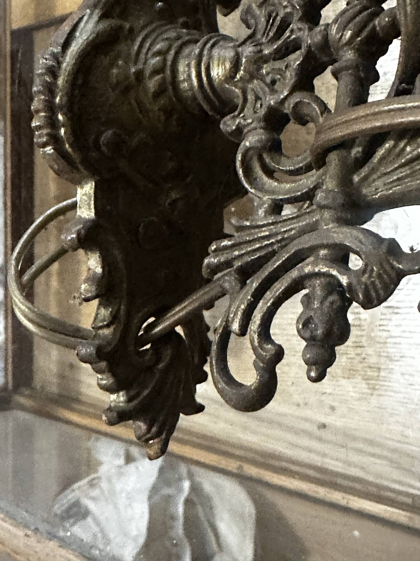 Pair of naturalistic wall sconces with fish circa 1900