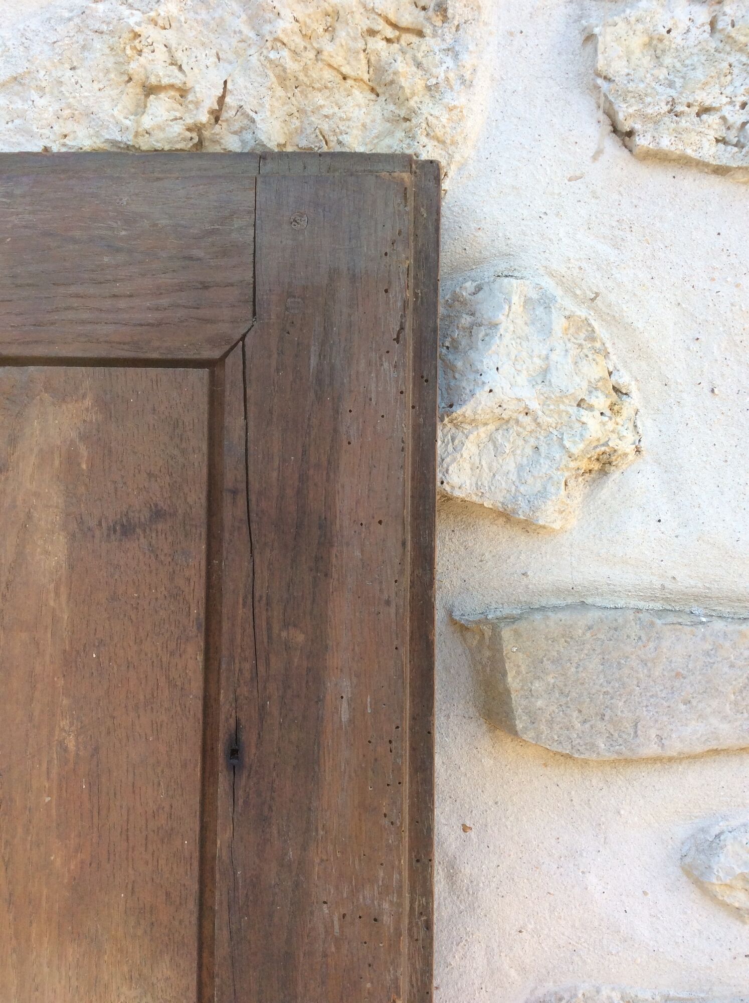 Paire de portes d'armoire ancienne en bois