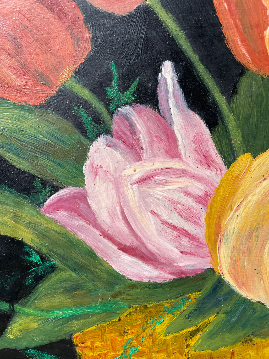 Large flower bouquet painting