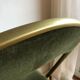 Set of three vintage green folding chairs