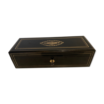 Blackened wooden glove box Napoleon III