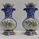 Paire de vases en faïence de quimper - fin xixe