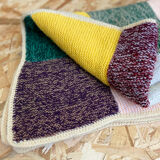 Plaid patchwork en laine