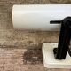 Vintage wall light, old 70s spotlight, Italian "il faretto", white.