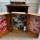 Victorian tiger bamboo, cane & chinoiserie dressing table with drawers, England 1880s, aesthetic movement