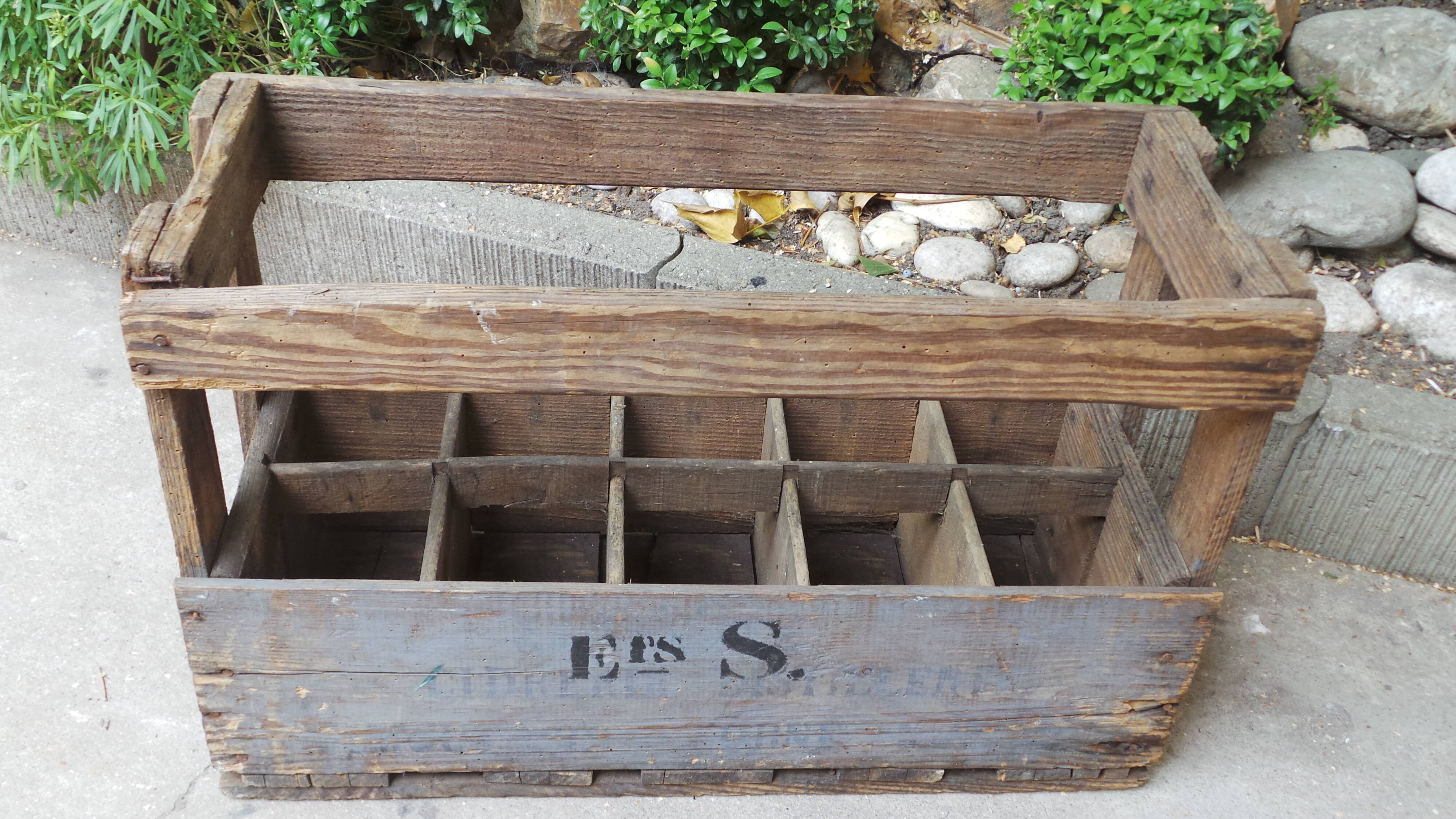 Old bottles wooden door