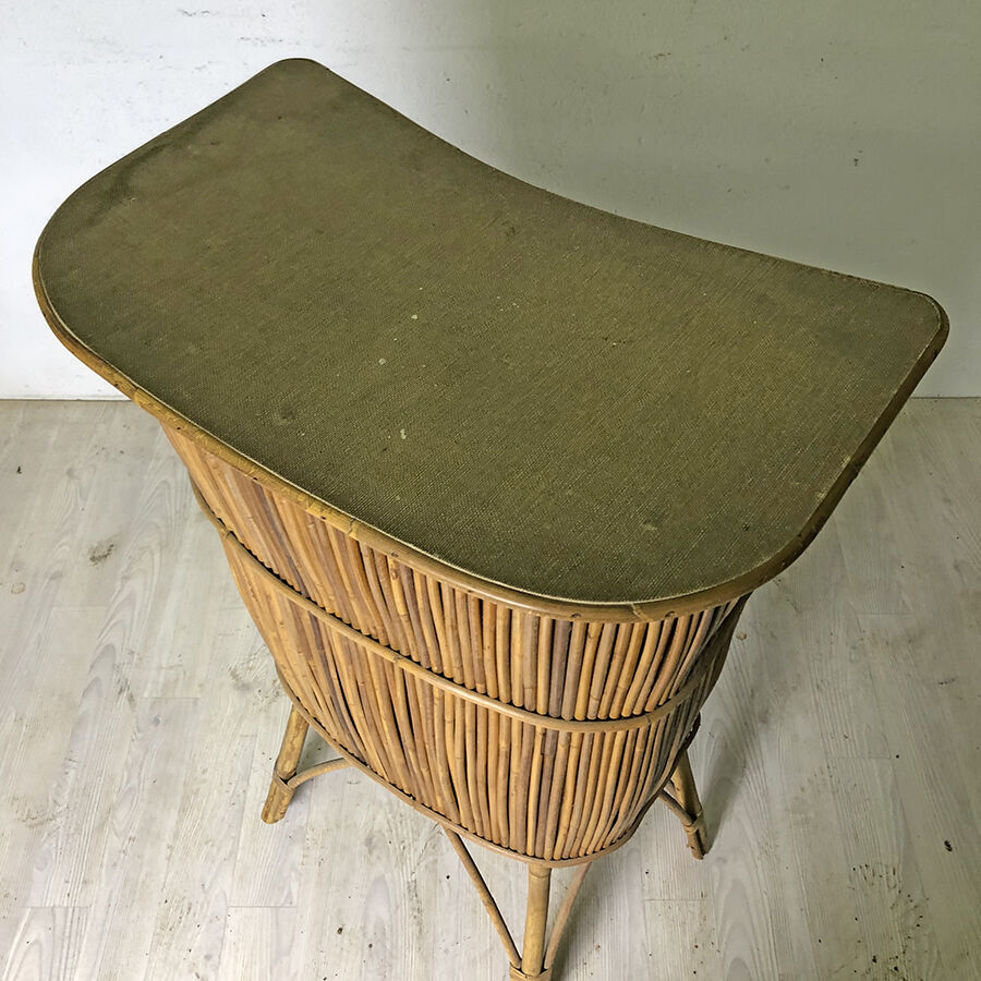 60's vintage rattan bar
