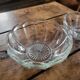 Pair of molded glass salad bowls – floral shape – 1950s