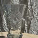 Large geometric glass vase H30