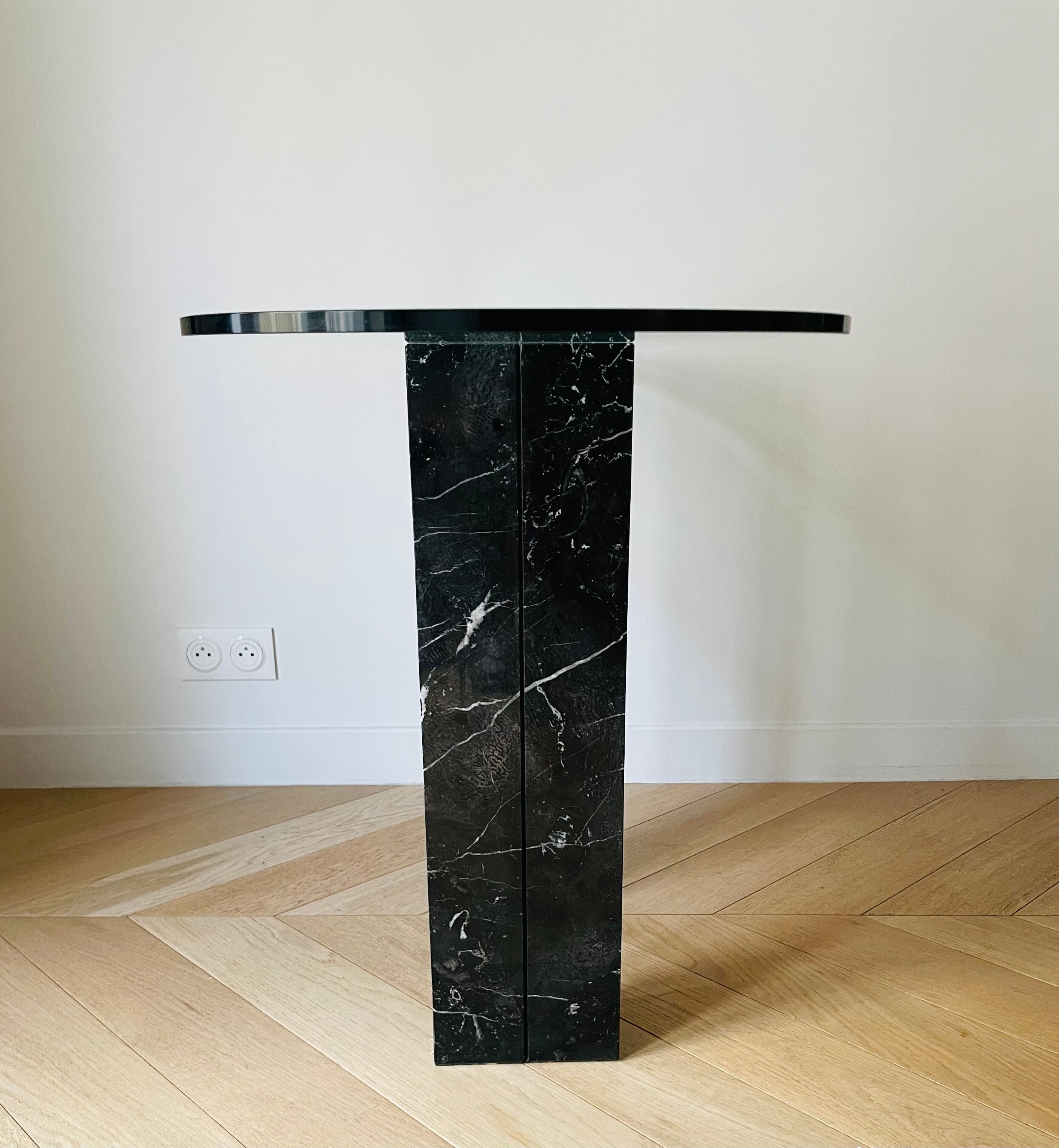 Console vintage en marbre noir de Cattelan Italia