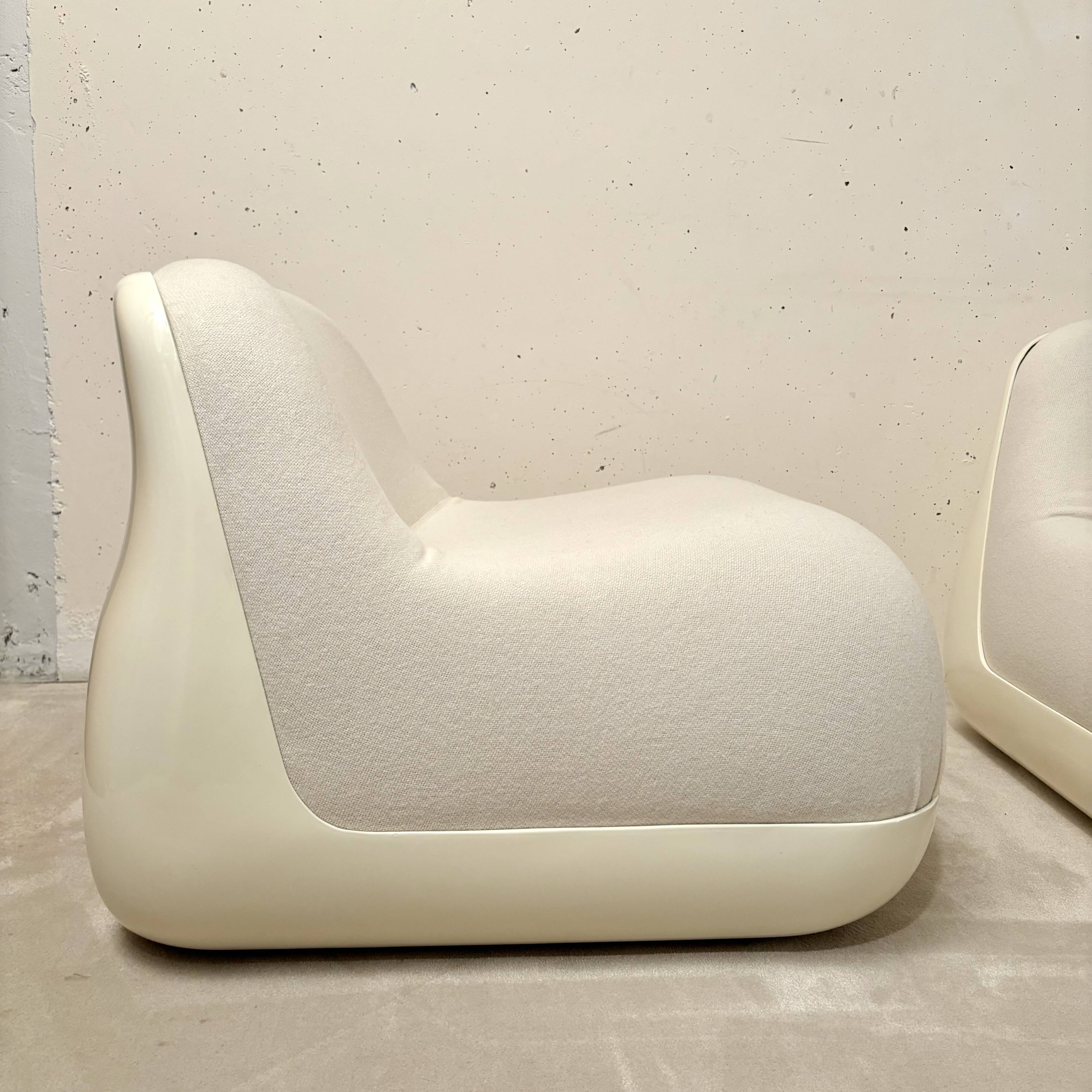 Pair of Jumbo armchairs, Alberto Rosselli, Saporiti 1970