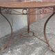 Table de jardin en fer forgé