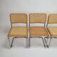 Set of 4 tubular frame and cane dining chairs by Marcel Breuer, 1970s