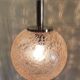 70's amber glass and brass suspension design