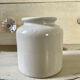 Vintage white stoneware pot
