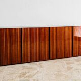 Credenza In Palissandro Monumentale Zebrawood Lacquered Mid-Century De